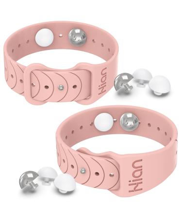 1 pair of bracelets for relieving travel sickness travel acupressure bracelet nurse relief volume for morning nausea seasickness auto disease band (pink) 1 pair of pink - Buy Online on GoSupps.com
