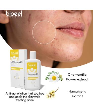 Dermosan CH Anti-Acne Lotion - Chamomile & Hamamelis Natural Clear Skin Formula - Reduce Sebum Acne and Pimple 120ML - Buy Online on GoSupps.com