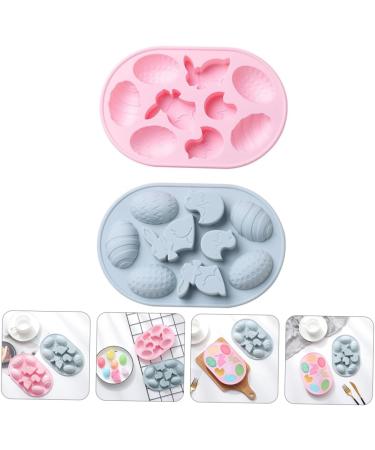 Zerodeko 6 Pcs Silicone Mold Christmas Decor Easter Egg Molds Silicone DIY Candy Gum Paste Easter Baking Manual Silicone Fondant Mold Cake Fondant Mint Jelly Chocolate Cake Mold Silica Gel 22.9X15X2.3CMx3pcs - Buy Online on GoSupps.com