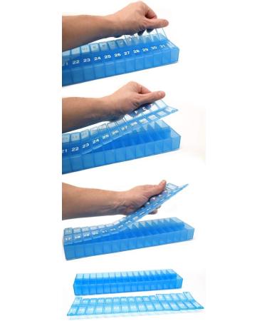 Once-a-Day Monthly Pill Organizer - BPA Free Large Compartment 2 Pack | Easy Loading Removable Lid Medications Storage - Buy Online on GoSupps.com