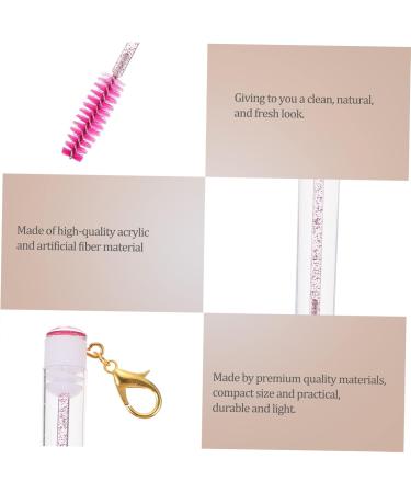 Mipcase 4pcs Tube Mascara Brush Makeup Mascara Diy Lash Wand Tubes Portable Eyelash Tube Self Made Diamond 11.2x1.1cm Rosy - Buy Online on GoSupps.com