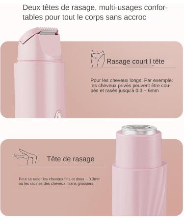 Rasoirs Pour Femmes Sans Fil Imperm able Double T te limination Douceur Visage Peau Sensible Aisselles Voyage Compact Rose - Buy Online on GoSupps.com