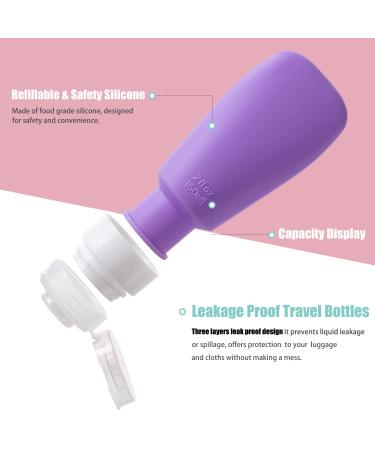 MODENGKONGJIAN Leak Proof Travel Bottles - TSA Approved Silicone Squeezable 2oz (4 Pack) - Buy Online on GoSupps.com