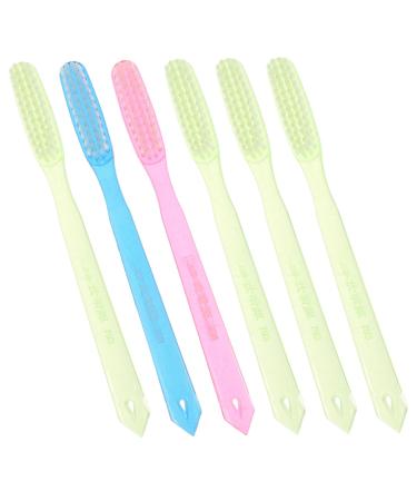 6pcs Toothbrushes Colorful XXL Toothbrush Hard Travel Brush For Adults