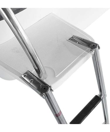 Stainless Steel Telescoping 4 Step Ladder | 600 lb Capacity | Marine Yacht & Swimming Pontoon - Buy Online on GoSupps.com