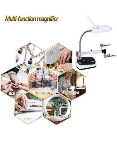  LED 5X 10X Magnifying Lamp Metal Clamp Reading Jewellery Loupe Watch and Electronic Repair Fashion and Nature Better Life - Buy Online on GoSupps.com