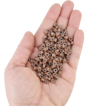500pcs 5.0X3.0X3.0mm Silicone Micro Rings Links Beads for Hair Extensions (Light Brown) 500 pieces Light Brown - Buy Online on GoSupps.com
