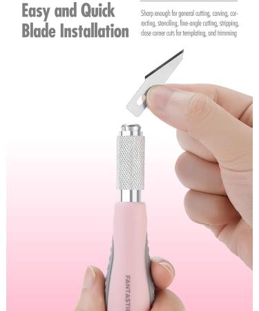 FantastiCAR Craft Knife Set (30pcs) - Precision Cutter Blades for Art, Scrapbooking, Stencil, and More - Pink - Buy Online on GoSupps.com