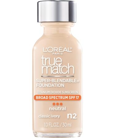 L'Oreal True Match Super-Blendable Makeup N2 Classic Ivory 1 fl oz (30 ml)