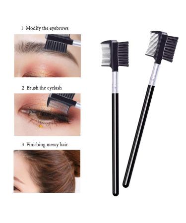 2 PCS Eyelash Comb & Eyebrow Brush Set - Premium Makeup Tools for Eyelash Extensions | International Shipping Available - Buy Online on GoSupps.com