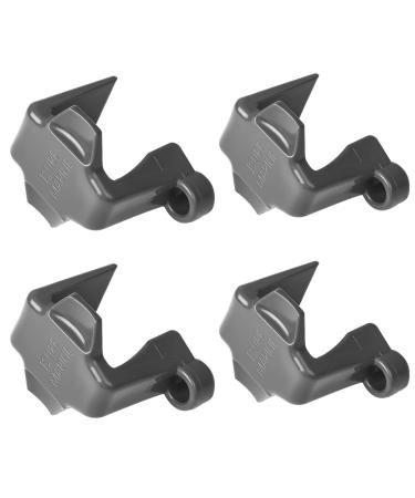 Pontoon Boat Rail Fender Clips Bumper Buoy Hanger/Holders/Cleat Clamp/Adjuster for Square Rails ABS Plastic Gray 4 Pack