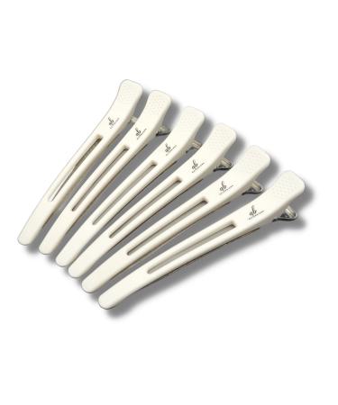 Ab extensions Non-Slip Hair Clips by For Styling Sectioning - Cutting Hairstylist Accessories Professional Quality (Pack Of 6 And 2 Additional Silicones Strips)