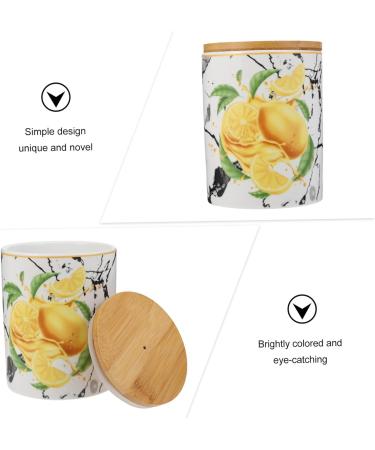 ABOOFAN 1pc Ceramic Airtight Jar Food Jar Candy Wood - Buy Online on GoSupps.com