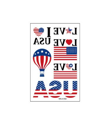 4th of July Temporary Tattoo Stickers - USA Flags & Stars Body Art for Men & Women - Buy Online on GoSupps.com