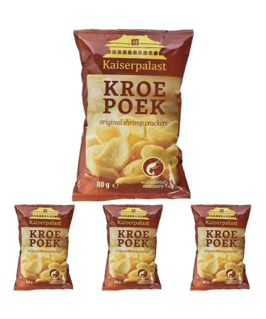 KAISERPALAST Kroepoek natural ready to eat 80 g (pack of 4) 80 g (pack of 4)