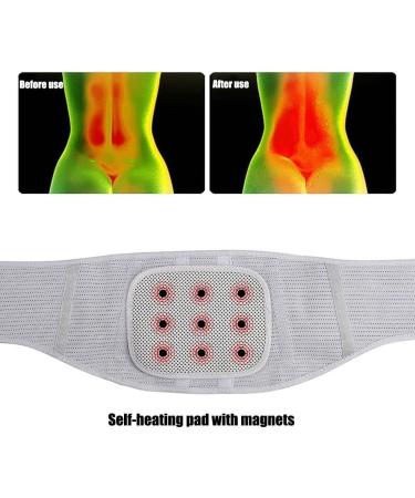 Buy Self-Heating Lumbar Support Belt for Sciatica Relief | Adjustable Pain Relief Belt with Removable Metal Strips for Women - Gray (Size M) - Buy Online on GoSupps.com