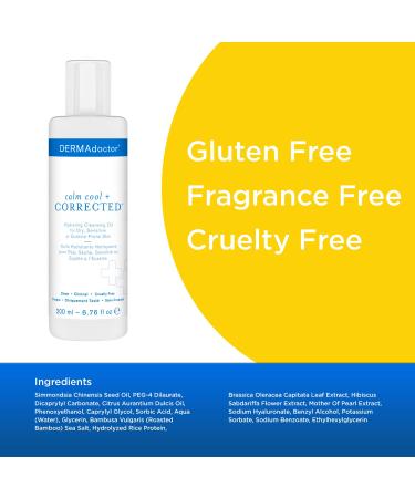 Buy DERMAdoctor Calm Cool + Corrected Hydrating Cleansing Oil | Moisturizer & Makeup Remover for Dry Sensitive Eczema-Prone Skin - 6.76 fl oz - International Shipping Available - Buy Online on GoSupps.com