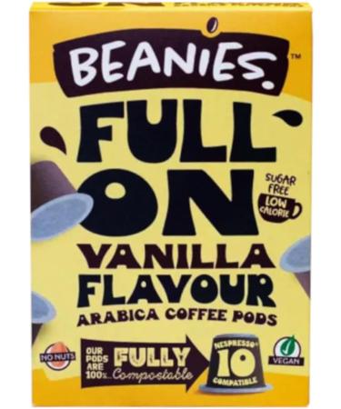 Beanies Coffee Pods 6 Pack Variety Bundle - 3 Different Flavours Caramel Vanilla & Hazelnut - 60 Pods Total (6 x 10 Pods) Nespresso (Original) Compatible - Buy Online on GoSupps.com