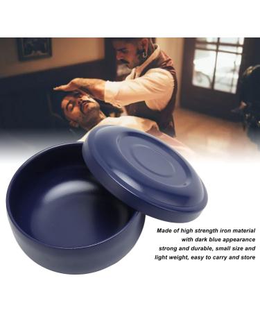 AMONIDA Dark Blue Shaving Foam Bowl - Easy Lather Soap Bowl with Lid for Travel | International Shipping Available - Buy Online on GoSupps.com