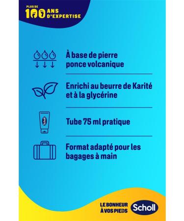 SCHOLL Lot of 3 Exfoliating and Radiance Creams with Volcanic Pumice Stone Base for Feet - 75 ml - Buy Online on GoSupps.com