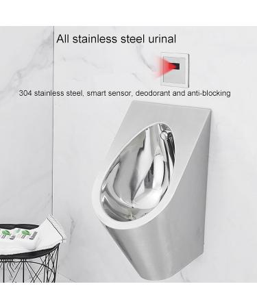 Household Items Vertical Stainless Steel Steel Urinal High-Efficiency Induction Flushing Men's Urinal Bathroom Accessories Urinal Suitable for Various Families Hotels Re (Single Piece Urinal) - Buy Online on GoSupps.com