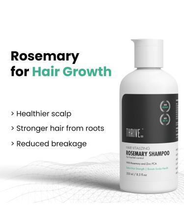 Thrive-co Hair Vitalizing Rosemary Shampoo | Hair Fall Control & Growth | Paraben & Sulfate Free | Caffeine & Zinc PCA | 250ml | International Shipping Available - Buy Online on GoSupps.com