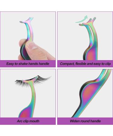 26 Pieces False Eyelashes Applicator Tool - FEITA Professional Stainless Steel Tweezers & Clip Remover for Lashes (Assorted Colors) - Ideal for Application & Removal - Buy Online on GoSupps.com