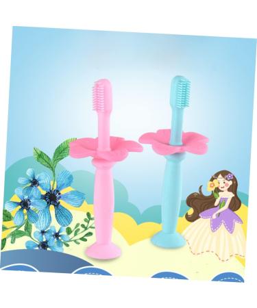 Minkissy Silicone Bristle Toothbrush for Kids All-Round Oral Care Training Toothbrush (Pink) 1 Pack - Buy Online on GoSupps.com