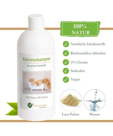 LT Nature Products Cat Shampoo - Bio Chemical & Soap-Free Hypoallergenic Itch Relief Moroccan Lavaerde 500ml - For Short & Long Fur Glossy Coat - Buy Online on GoSupps.com
