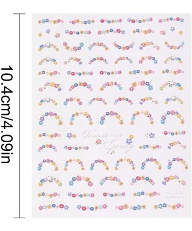 Fovolat Flower Stickers for Nails | French Style Flower Stickers Self-Adhesive - Spring Summer Flower Nail Design Manicure Tips Nail Decor Accessories for Home Salon - Buy Online on GoSupps.com