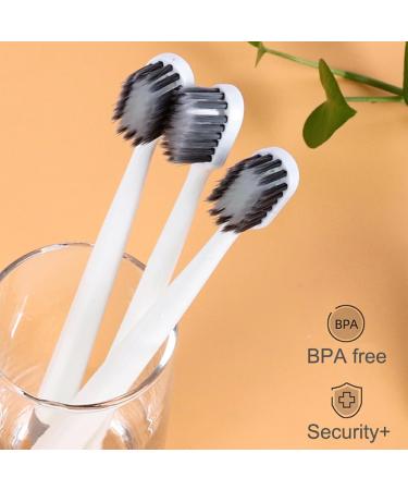 BOKIOESDE 3Pcs Adult Wide Head Toothbrush Set with Protective Case | Dental Cleaning Tools for Oral Health Care - Buy Internationally - Buy Online on GoSupps.com