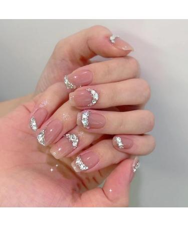 FEIlei 50Pcs Horse Eye Nail Rhinestones Flat Back Nail Gems DIY Nail Art Decorations - Buy Online on GoSupps.com