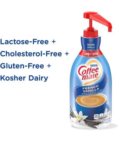 Coffee mate French Vanilla Liquid Concentrate 1.5 Liter Pump Bottle with World Food Shop Scoop - Buy Online on GoSupps.com
