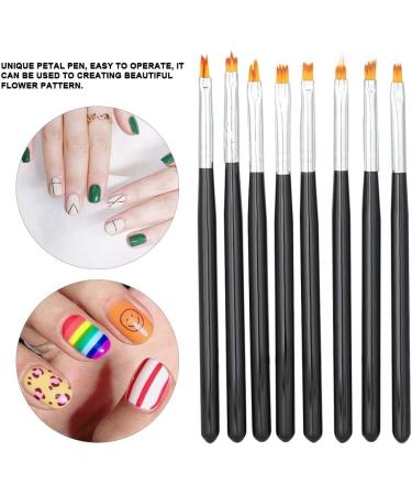 DIY Manicure Brush Set - 8 Pcs Soft Bristle Pens for Beautiful Flower Patterns - Buy Online on GoSupps.com