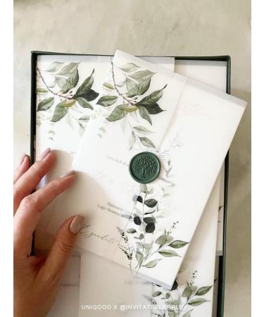 UNIQOOO Olive Green Glue Gun Sealing Wax Sticks - Pack of 8 for Wax Seal Stamp, Wedding Invitations, Thank You Cards, Mails, Wine Gift Wrapping - Christmas Gift - Buy Online on GoSupps.com