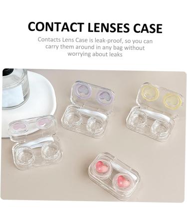 Buy Homsfou 4-Pack Contact Lens Containers & Travel Case - Glossy Makeup Mirror & Solution Holder - Perfect for Travel - Buy Online on GoSupps.com