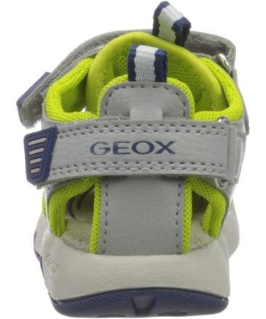 Geox Boy's B Sandal Multy 6 UK - Grey Lime Green | Breathable Kids' Sandal - Buy Online on GoSupps.com