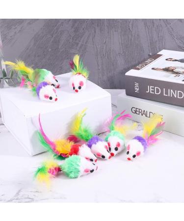 Falllea 20-Piece Cat Toy Set - Fun Rattling Mice with Feather Tails for Cats | Perfect for Playtime & Exercise - Buy Online on GoSupps.com