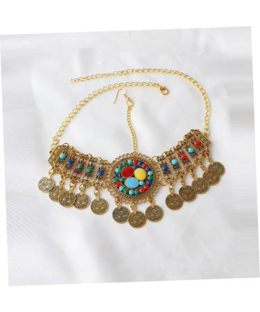 Women Necklace Headpiece Bohemian Necklace Retro Decor Metal Trim Women Jewelry Necklace Neck Chain Necklaces for - Buy Online on GoSupps.com