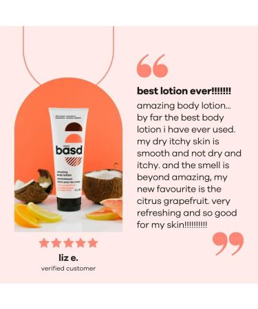 basd Organic Body Lotion | Refreshing Citrus Grapefruit | Vegan & Hypoallergenic | 8oz Tube - Buy Online on GoSupps.com