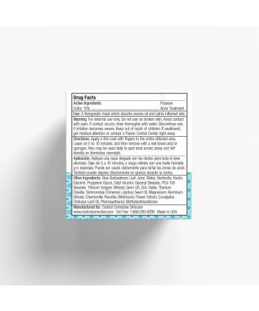 Masque correcteur au sulfure de contr le 2 onces - Buy Online on GoSupps.com
