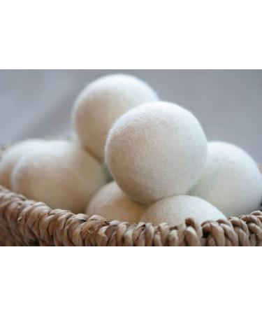6 Pack Organic XL Wool Dryer Balls - Chemical-Free Fabric Softener for Anti-Static, Wrinkle Reduction, and Faster Drying Time - Buy Online on GoSupps.com