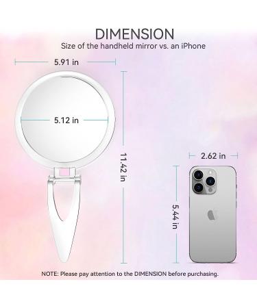 30X Magnifying Hand Mirror for Precise Makeup and Beauty Tasks - 6 Inch, Two Sided Travel Mirror for Tweezing and Blackhead Removal - Buy Online on GoSupps.com