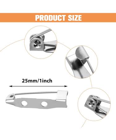 Prasacco 120 Pcs 25mm Brooch Pins with 2 Holes for Name Tags & Jewelry Making - DIY Crafts - Buy Online on GoSupps.com