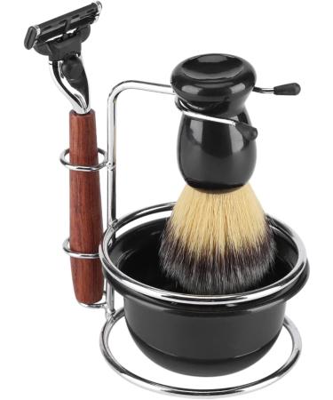 Fiyo Razor Set for Men | 4 in 1 Wet Shaving Set | Stainless Steel Stand Brush Bowl & Soap Holder | Manual Shaving Tools for a Clean Shave - Buy Online on GoSupps.com