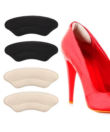 Heel Pads Inserts for Women  Heel Cushion Grips Inserts for Women Shoes Too Big  Shoe Heel Inserts for Loose Shoes  Prevent Heel Slip  Blister and Heel Pain (4 Pairs)