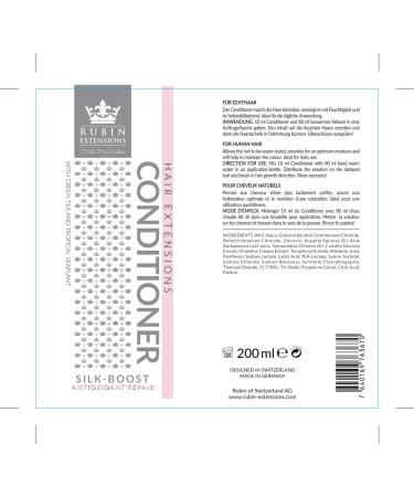 Rubin Long Life Hair Extensions Conditioner - Silk-Boost & Antioxidant Repair | 200 ml - Best for Healthy Hair & Shine - Buy Online on GoSupps.com