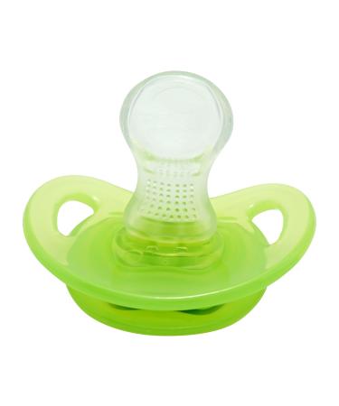 Nuby Prism Orthodontic Pacifier - Silicone Bow Design Oval Shape | Ideal for Babies 6-18 Months | Green - Buy Online on GoSupps.com