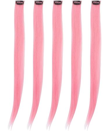 Colorful Lop Ears Wig Colorful Straight Hair Extensions Girls Daily Prom Hairpin (Light Pink) - Buy Online on GoSupps.com
