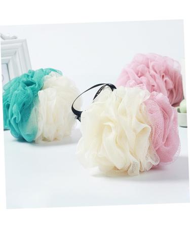 Housoutil Duplicolor 2pcs Large Bath Ball - Soft Mesh Shower Sponge Pouf for Women | Perfect for Relaxing Bath Experience - Buy Online on GoSupps.com